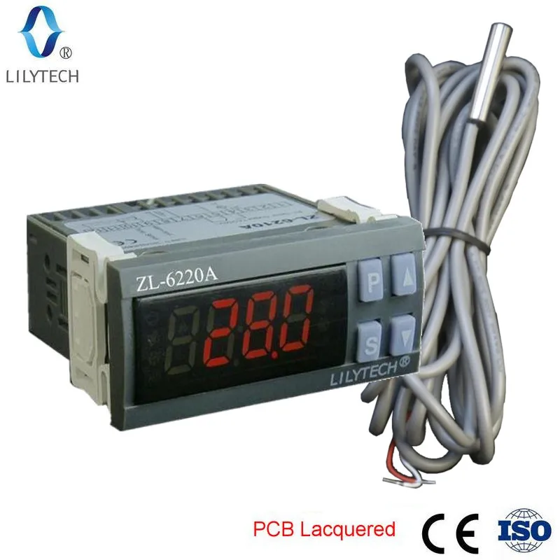 ZL-6220A, цифровой, Температура контроллер, термостат, экономичный холодного хранения контроллер, Lilytech