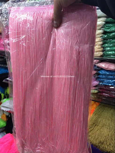 10 ярдов 100 см длинный полиэстер розовый Бахрома Край Отделка африканская