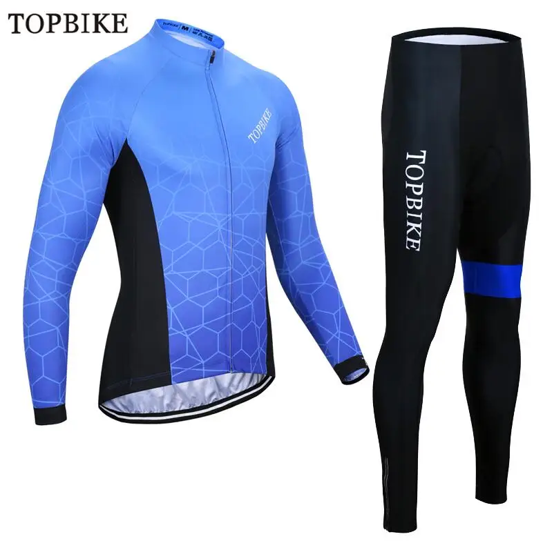 BJC-DB-0502 TOPBIKE Мужская велосипедная майка pro team, зимний теплый флисовый комплект с длинным рукавом, ropa ciclismo, велосипедный триатлон, Экипировка для мужчин - Цвет: BJC-DB-0502