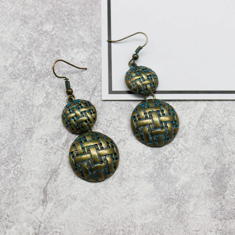 Металлическая оплетка кольцо серьги для женщин большое и маленькое кулон s