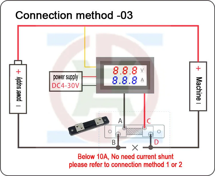 YDT DC 100V 1A 10A 50A 100A Мини цифровой вольтметр Амперметр измеритель напряжения тока тестер 0,2" синий красный двойной светодиодный дисплей