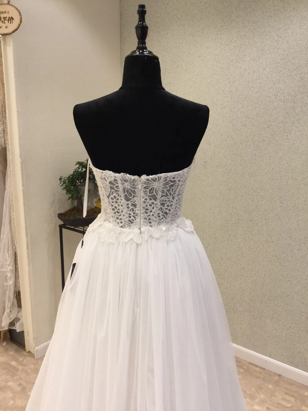 Новые кружевные тюлевые Свадебные платья со съемным шлейфом 2018 vestido de novia милый