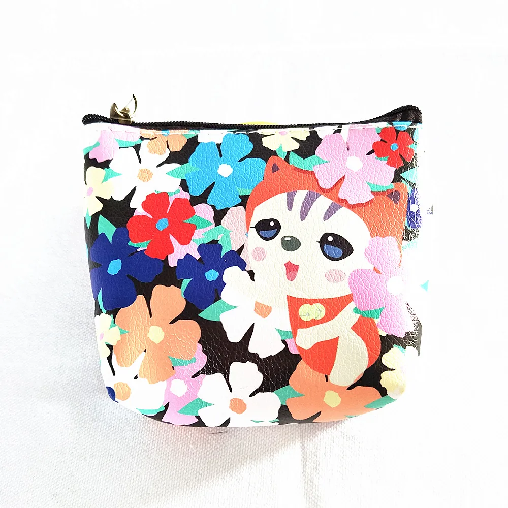 M094 новинка женский кошелек милый маленький цветок мишка ПУ сумка для монет