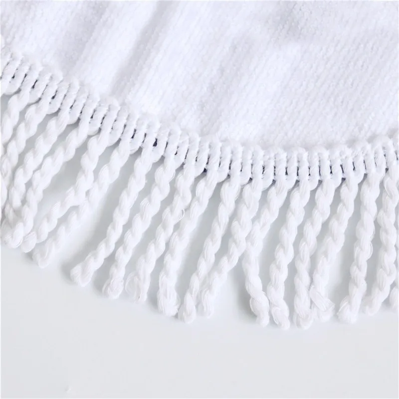 

Microfiber Round Beach Towels Heart Pattern Sport Outdoor Circle Serviette De Plage Toalla Playa Swimming Bath Towel With Tassel