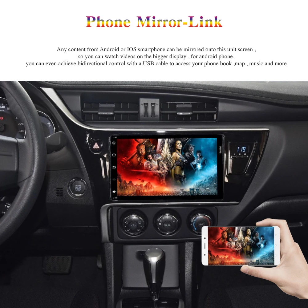 Android 9,0 Автомагнитола 2 Din gps Navi для Toyota Corolla Auris Fortuner Auris innova PX6 DSP ips 4 Гб+ 64 ГБ RDS wifi BT