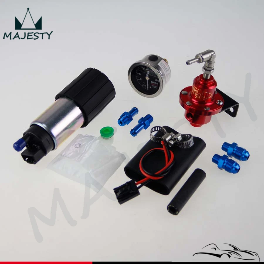 255 LPH EFI Топливный насос/бак + 140 PSI регулятор давления Масляный манометр|fuel injection