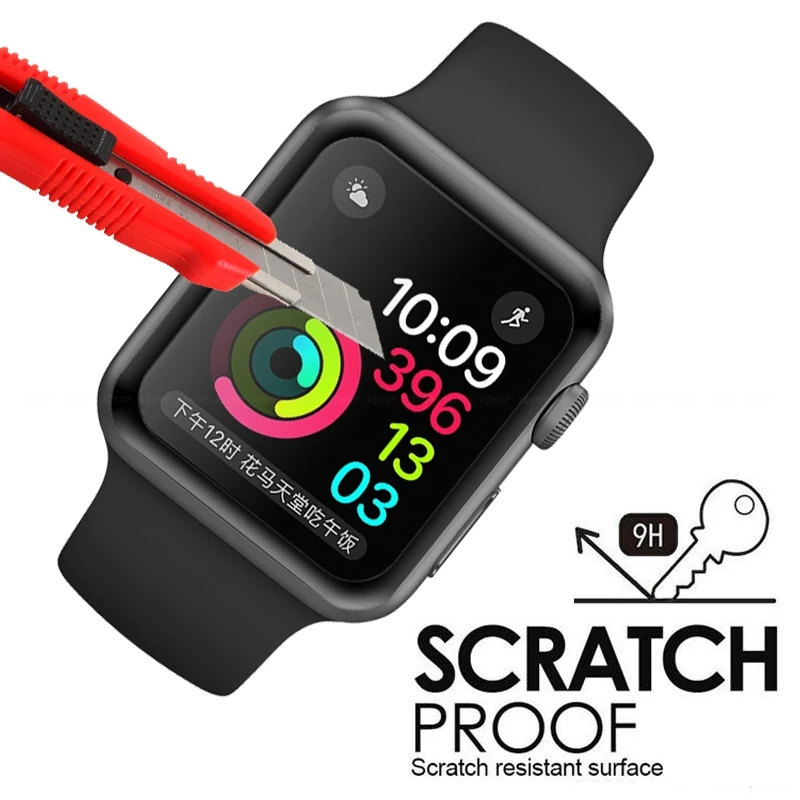 Защитное стекло с закругленными краями для Apple watch Series 4 3 2 1 38 мм 40 42 44 мм|Защитные