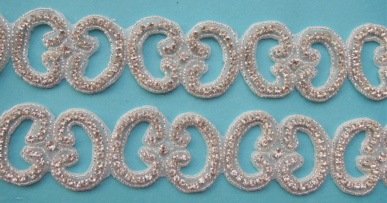 (10 ярдов) оптовая продажа аппликация ручной работы из бисера для невесты