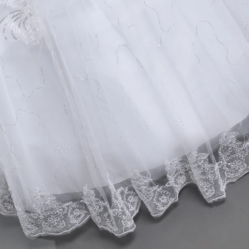 Fansmile Vestidos de Novias винтажное кружевное бальное свадебное платье с v-образным вырезом размера плюс свадебное платье FSM-012F