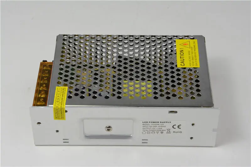 SMPS светодиодный Dirver 12 v 20a 250 w импульсный источник питания постоянного напряжения 220 v 230 v ac к dc трансформатор освещения Крытый для Светодиодный s бар