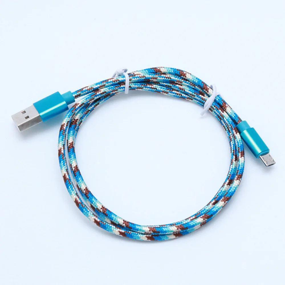 100 шт. в партии 3 фута микро USB кабель для зарядки Камуфляжный дизайн модное