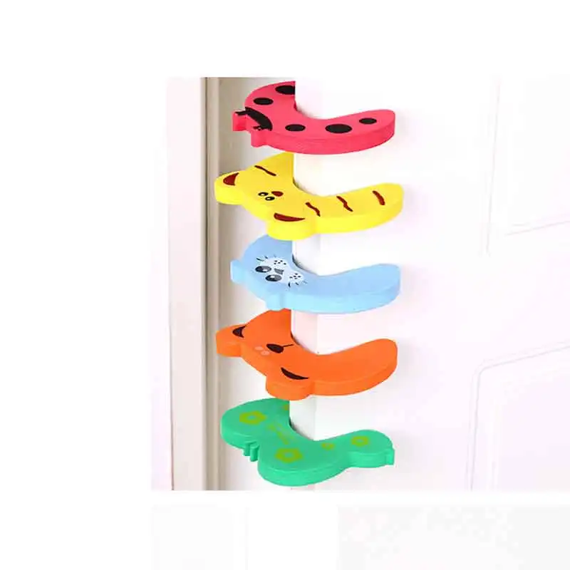 Protecci&oacute;n de seguridad infantil para beb&eacute;, tarjeta de seguridad de Animal lindo, Tope de puerta para beb&eacute;, cuidado de reci&eacute;n nacido, bloqueo de Protecci&oacute;n de Ni&ntilde;os-4