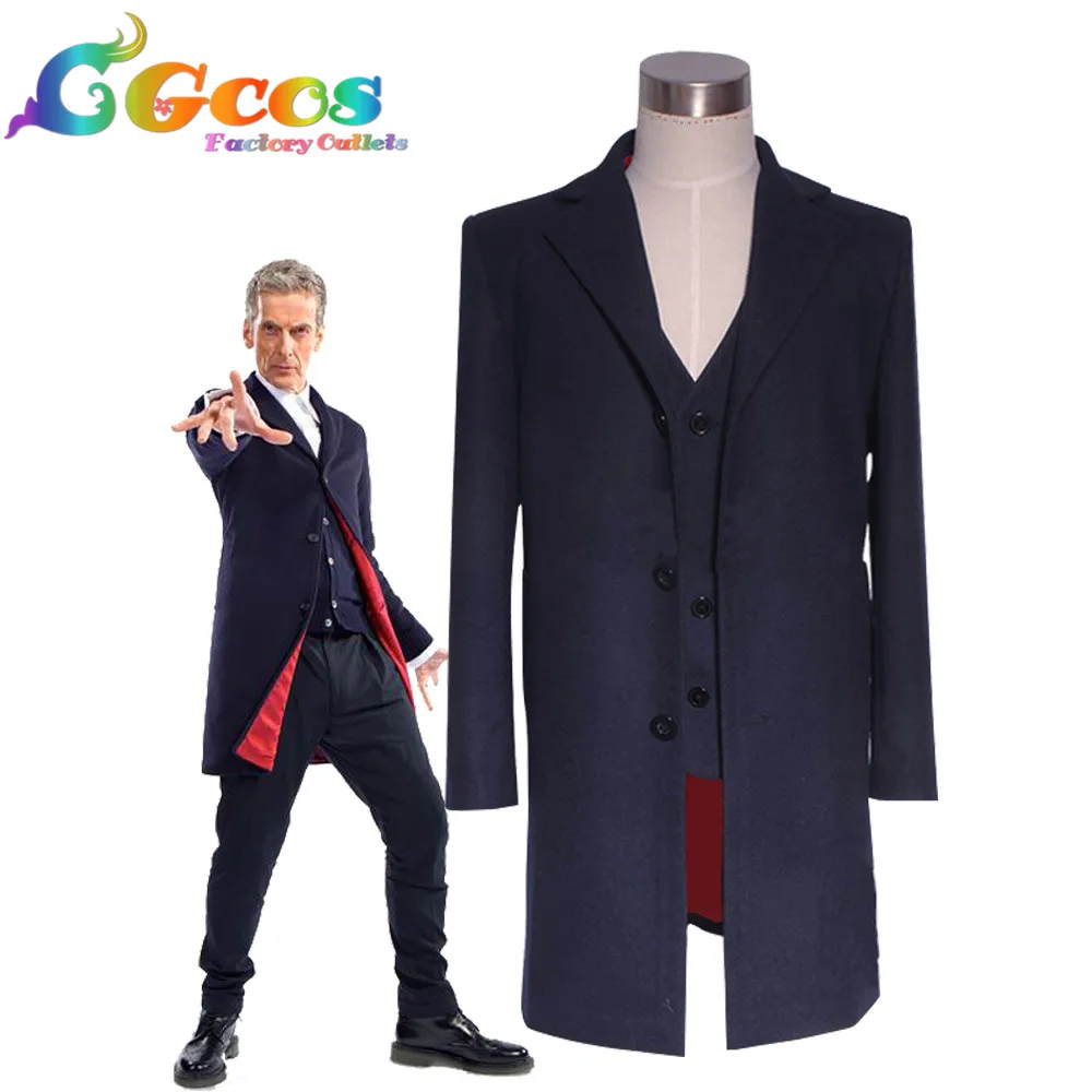 CGCOS Бесплатная доставка костюм для косплея Доктор Кто двенадцатый 12 Питер Capaldi