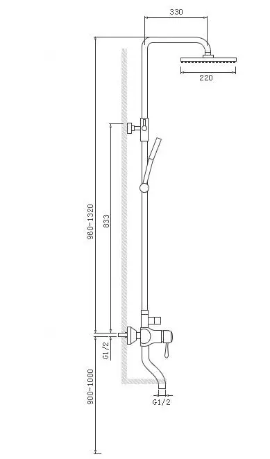 Набор для душа черный матовый смеситель ванной комнаты|Смесители душа| |