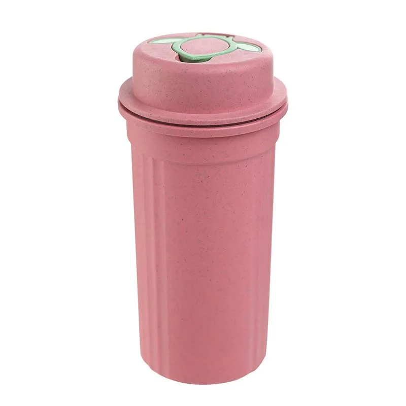 Pink Leaf Bottle 300 мл моя дорожная бутылка для питья Герметичная Бутылка с водой общие походные влюбленные Подарочные бутылки для воды кофейного сока - Цвет: Pink Leaf Bottle