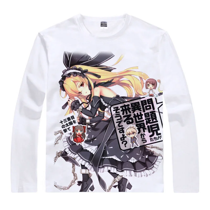 A Dark Rabbit Has Seven Lives T-Shirts Men Hip Hop Long Sleeve Anime Shirt Kurousagi Kuro Usagi Cosplay Motivs Women | Мужская одежда