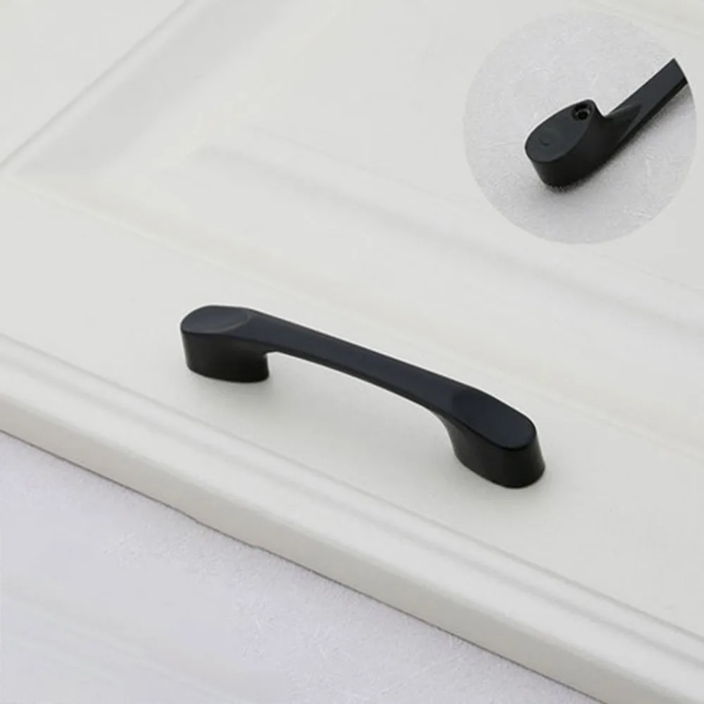 Simple Handles Pull for Kitchen Furniture Door Drawer Cabinet Dresser Closet Wardrobe Cupboard Bathroom Black | Обустройство дома