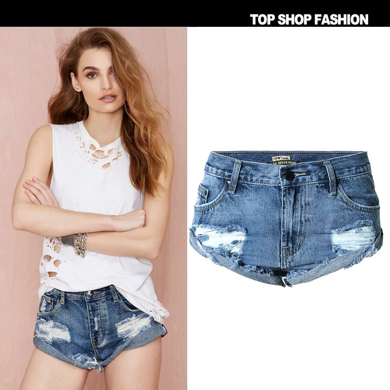 Darcydebie Europe and the United States women's wear loose without edge hot pants beach shorts Jeans |