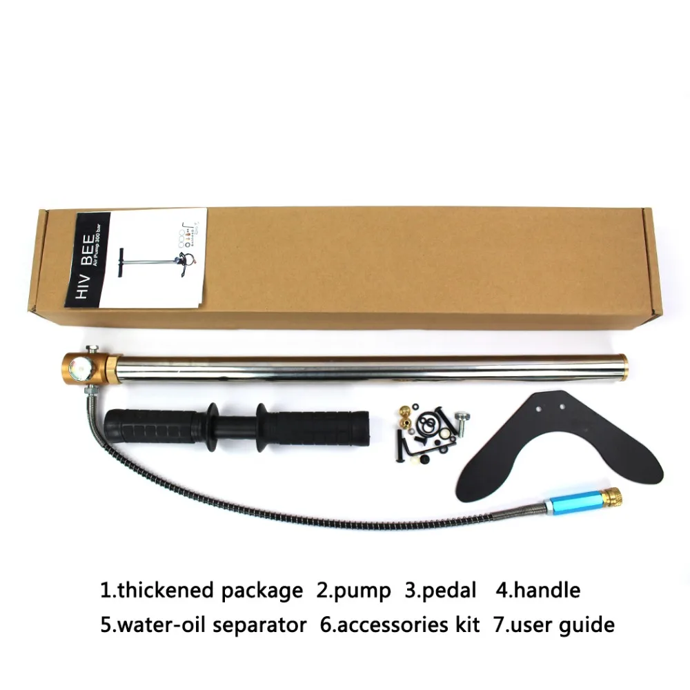 Пейнтбольный насос высокого давления из нержавеющей стали с фильтром 30 мпа 4500psi