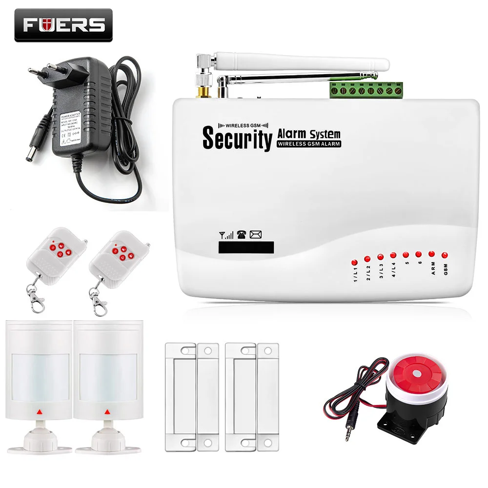 Беспроводная GSM сигнализация Fuers проводная с приложением|Комплекты для