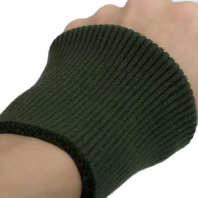 dark-army-green Горячая Распродажа 9 см* 8 см эластичная хлопковая трикотажная ребристая ткань манжета из ткани для DIY пуховая куртка толстовка 1 пара - Цвет: dark-army-green