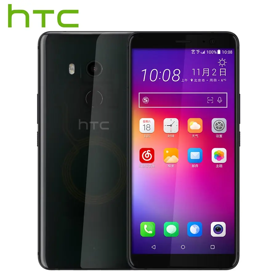 Translucent Black Мобильный телефон htc U11 Plus 6 ГБ 128 ГБ Восьмиядерный процессор Snapdragon 835 6,0 дюймов Android 8,0 IP68 водонепроницаемый пылезащитный телефонный - Цвет: Translucent Black