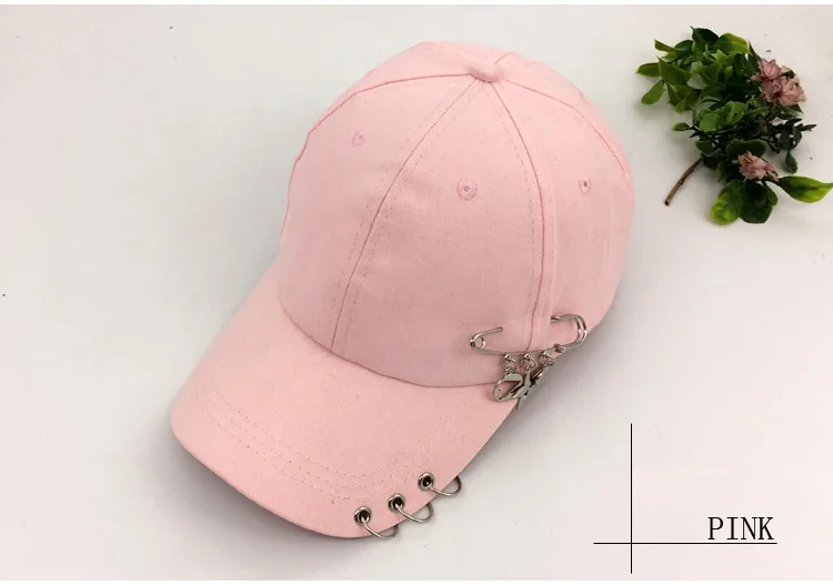 Однотонные летние хлопковые повседневные бейсболки для девочек с металлическим