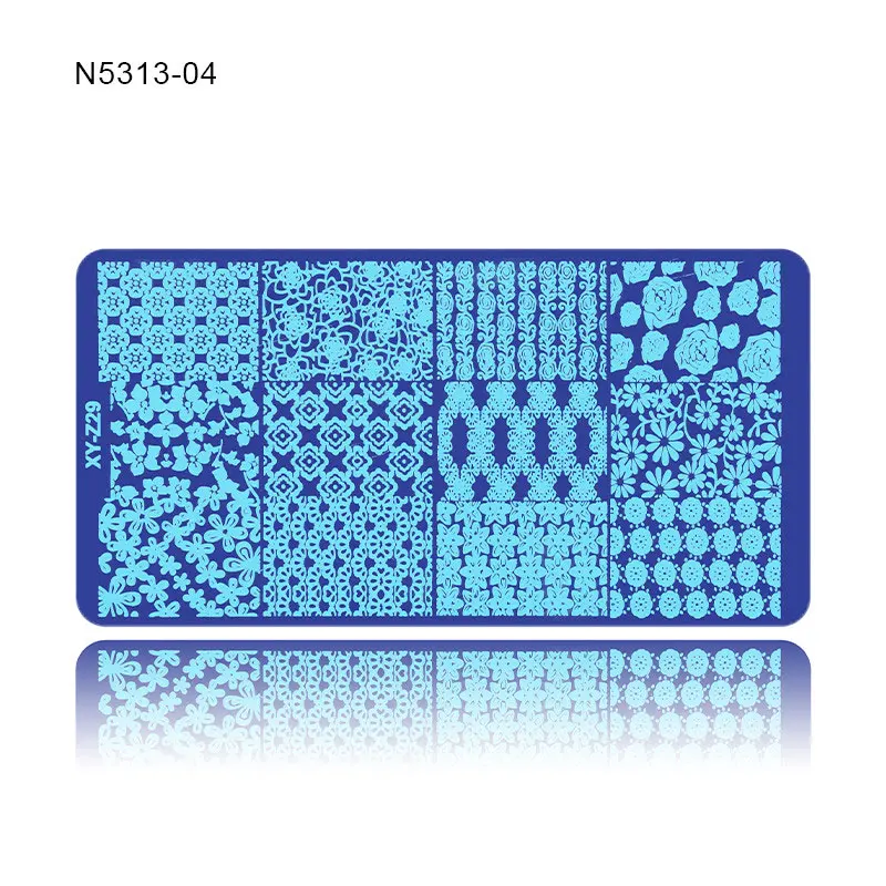 N5313-04 ROSALIND дизайн ногтей штамп штамповочная пластина из нержавеющей стали шаблон для ногтей 20 видов стилей на выбор маникюрный трафарет Инструменты штамповка - Цвет: N5313-04