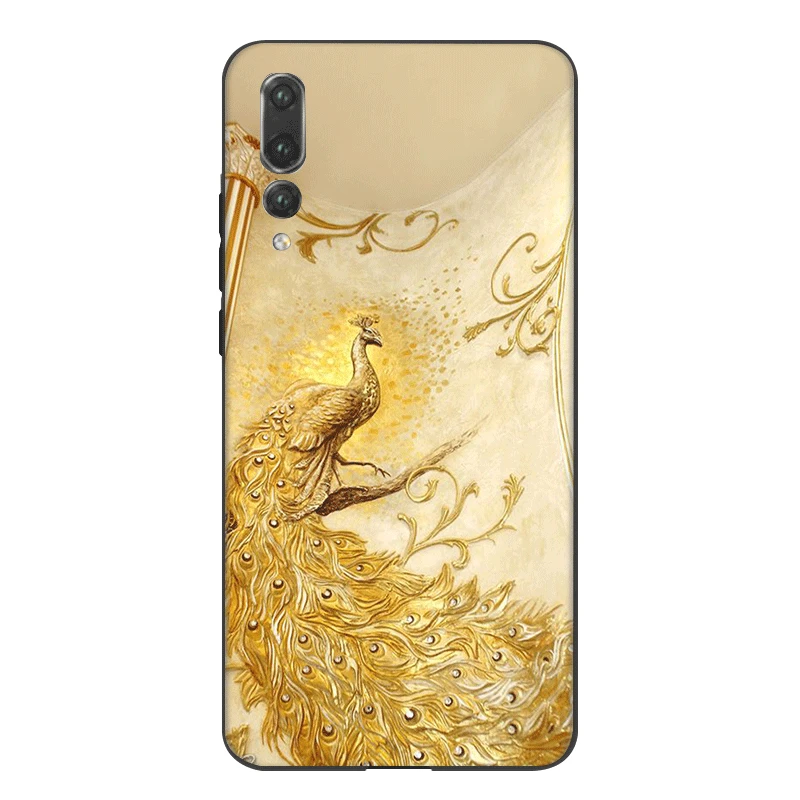 Silicone Phone Case For Huawei P30 P20 P10 P8 P9 Lite Pro P Smart Cover Peacock Bag Shell | Мобильные телефоны и