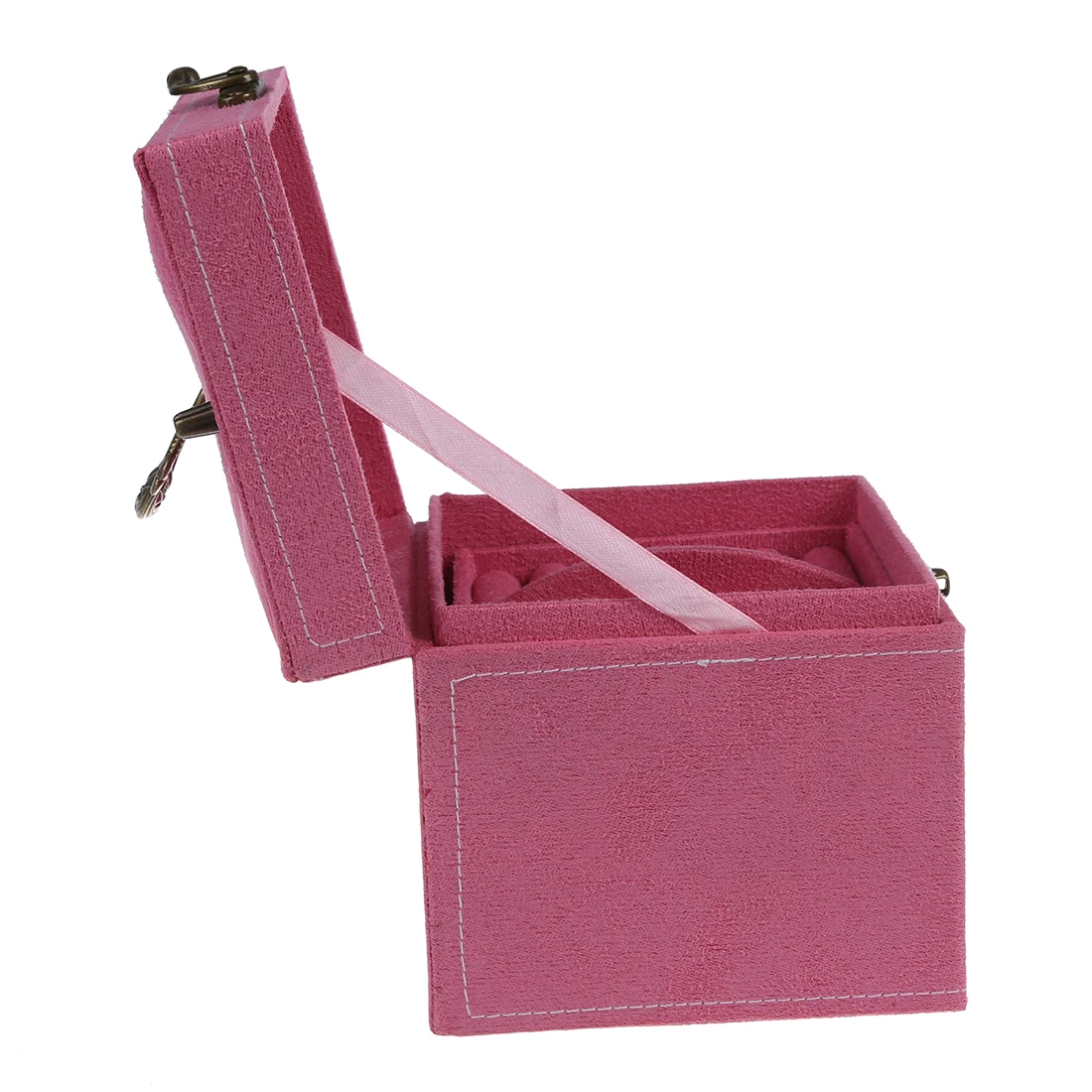 Retro Jewelry Box Case Storage Organizer Makeup with Lock - Pink | Украшения и аксессуары