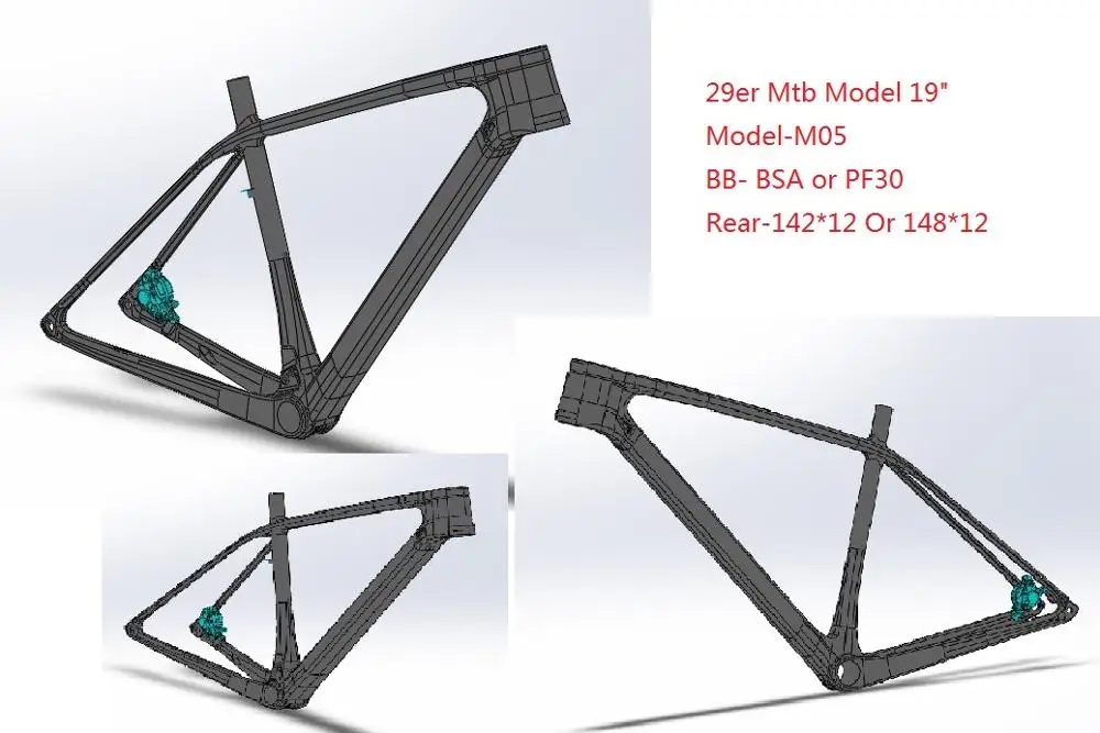 2019 M05 Современная углеродная mtb рама 29er 27.5er 15 17 19 BSA BB30 зауженные крепежная для