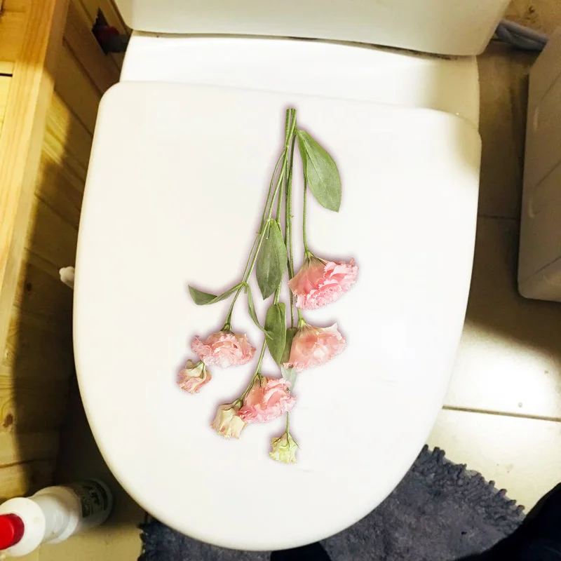 YOJA 12 4X25 см Красивые цветы Туалет наклейки на сиденья модные настенные украшение