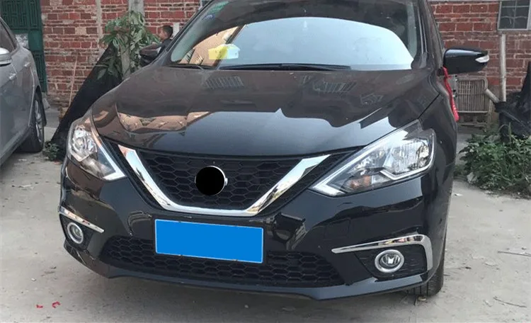 Для Nissan Sentra 2013- противотуманный светильник декоративная рамка Передняя Накладка для лица Модифицированная лампа для бровей ABS покрытие яркая полоса