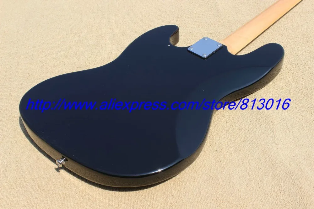 Хит! Электрическая гитара на заказ джазовый бас типа черный цвет клен гриф блок