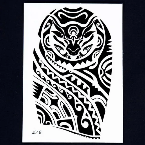 J518B Tattrendy Горячая черно-белая хна татуировки наклейки флэш временные водонепроницаемые кружева вдохновили тело индийская рука бабочка Ловец снов - Цвет: J518B