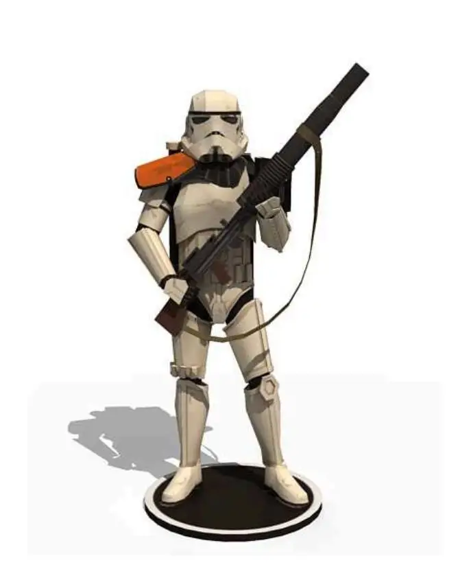 PR версия звездных войн Sandtrooper 3D бумажная модель сделай сам