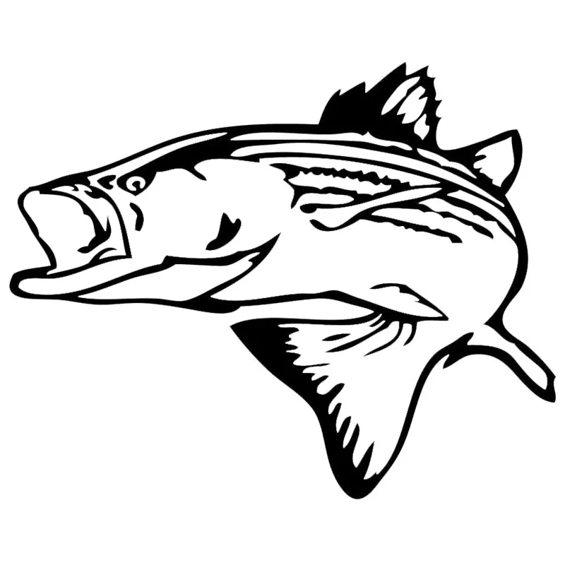 Классические модные автомобильные наклейки рыбка полоса 12 2*15 2 см украшение окна