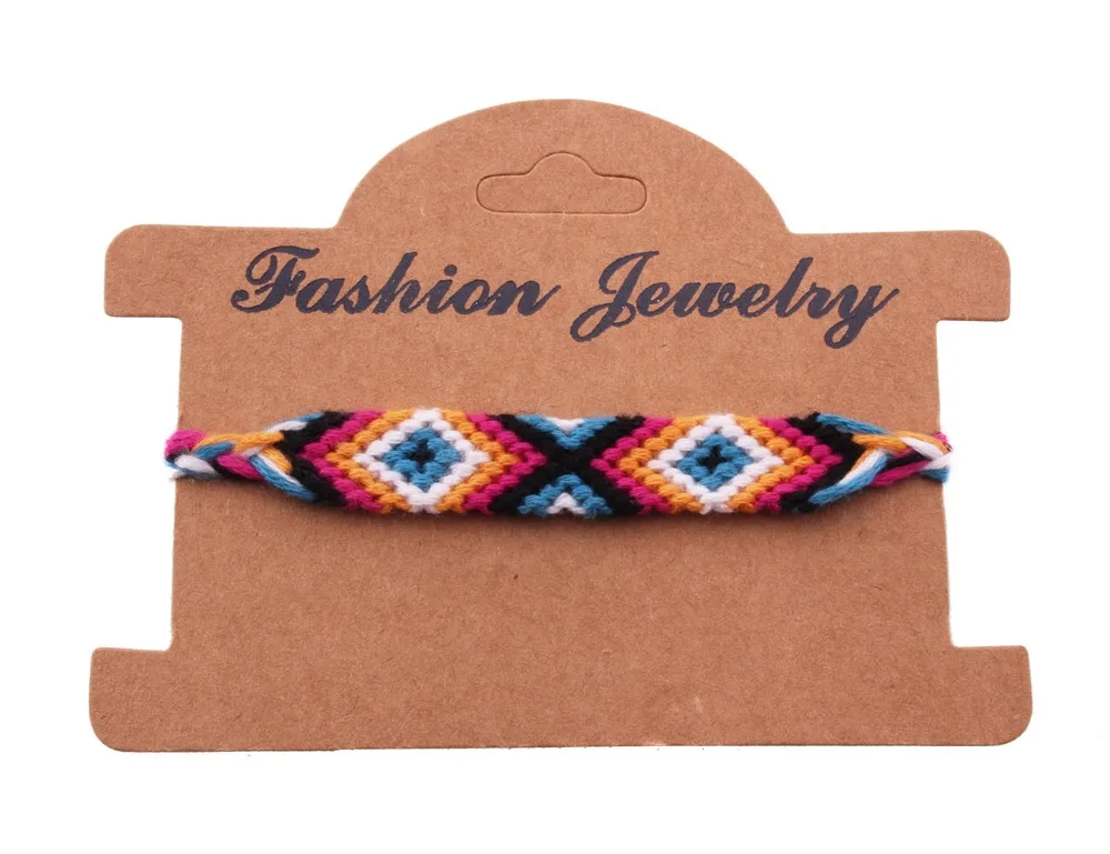 Многострунный красочный тканый браслет дружбы boho шикарный короткий X призматическая вышивка нить Плетеный моющийся wayuu браслет ее