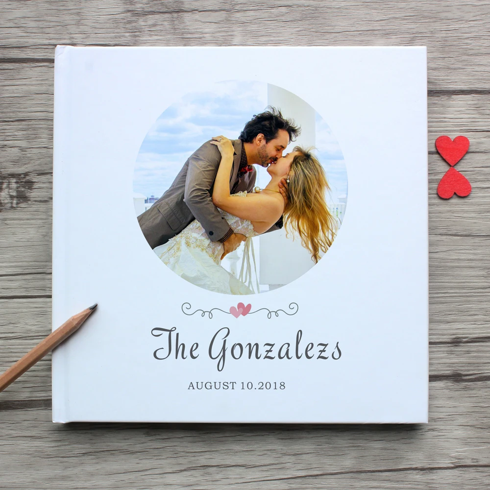 Персонализированная белая Свадебная Гостевая книга я люблю тебя навсегда