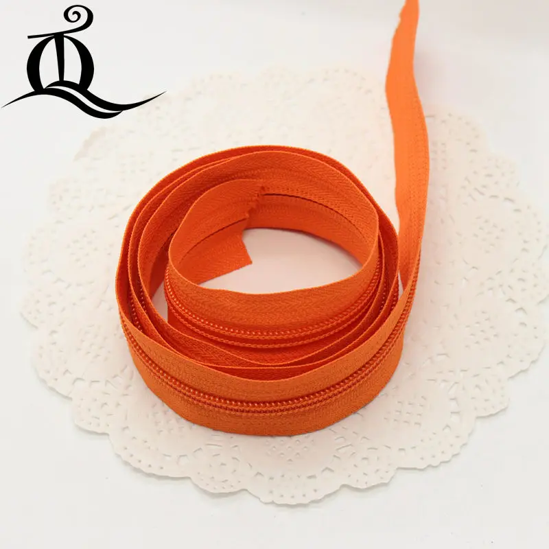 1 ярд смешанный цвет нейлоновая молния без съемника 5# DIY нейлоновая катушка молния для шитья подушки/задний портной инструменты, аксессуары для одежды - Цвет: orange