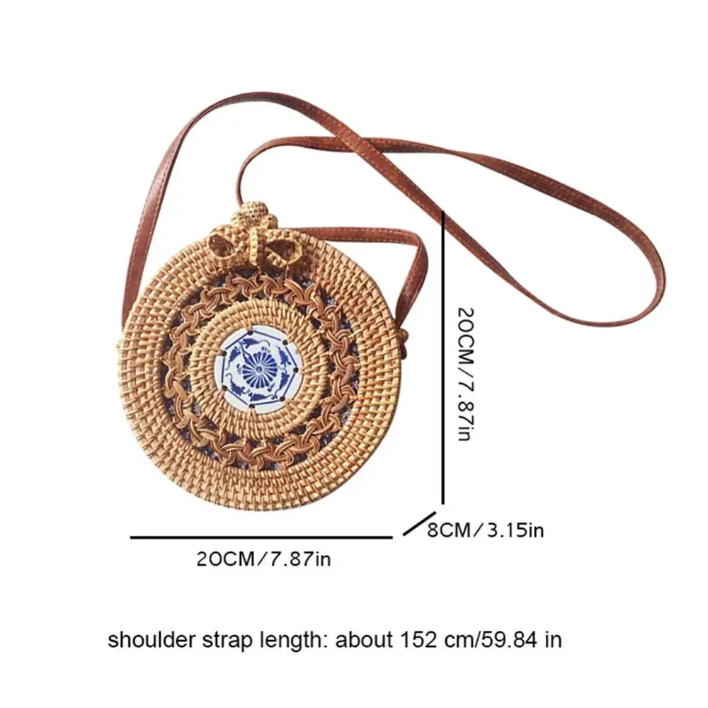 Богемная пустотелая керамическая соломенная тканая сумка декоративные корзины