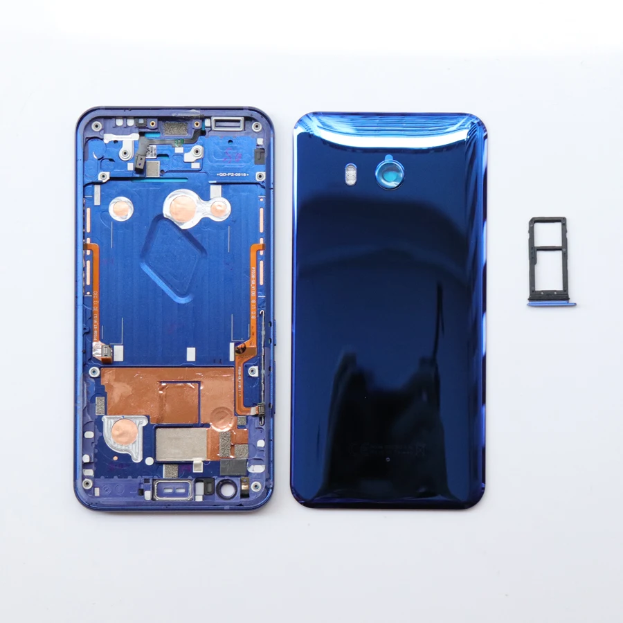 Оригинальная средняя рамка + Задняя стеклянная крышка для HTC U 3W U11 передний корпус