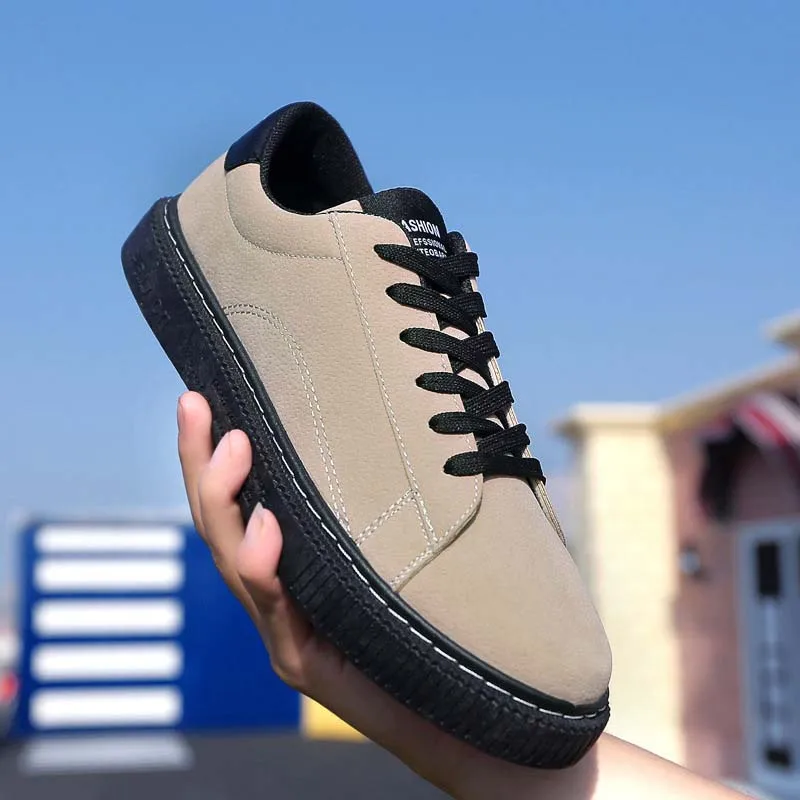 Men's Fashion Canvas Shoes Spring Autumn Lace Up Outdoor Casual Breathable Flats Male Skate Student Style | Обувь