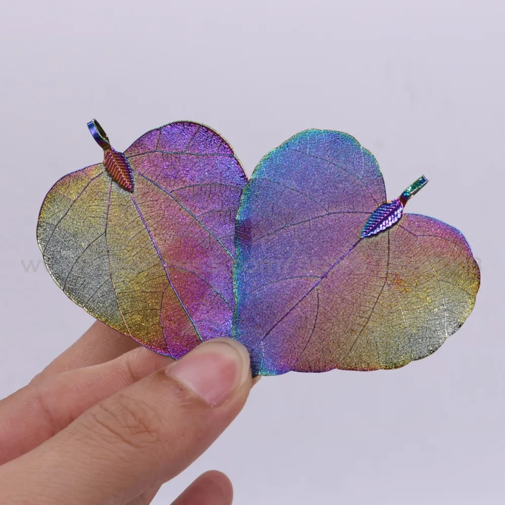 Подвески в виде листьев для женщин подвески радужного цвета ювелирные изделия