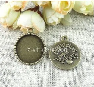 

Free Shipping A2918 20mmx20mm sign DIY bronze Cameo Settings Alloy Cork Base Making Charm Pendant Jewelry Accessories Findings