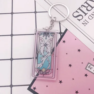 4 1 шт. аниме брелок карта Captor Cardcaptor Sakura Clear Sakura световые карты Portachiavi брелок-подвеска - Цвет: 4
