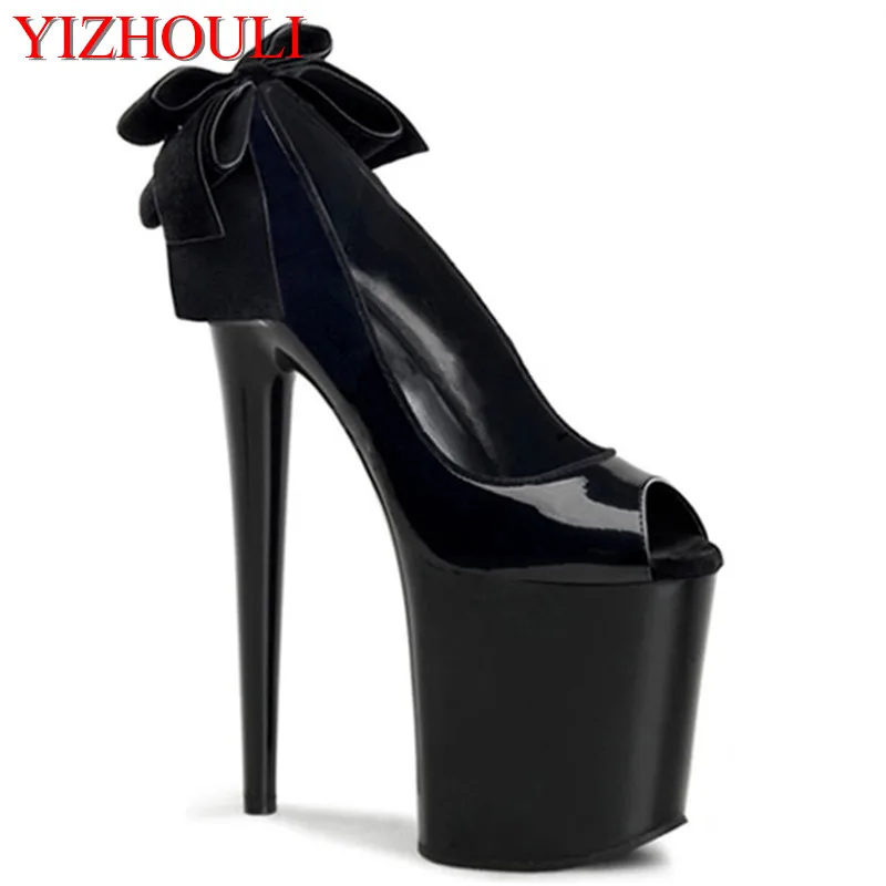 Super high heels 20cm high nightclub sexy women's sandals, waterproof platform model runway Dance Shoes