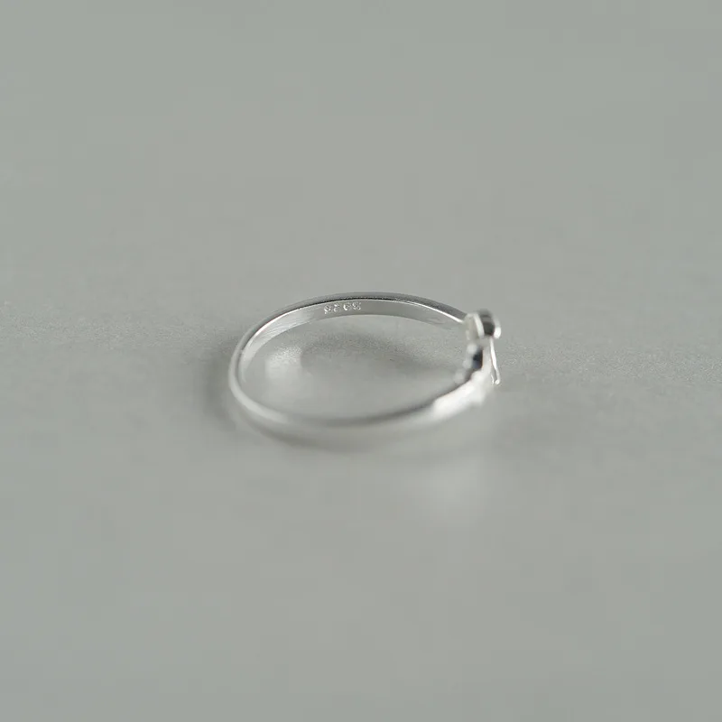 925 Оригинальное инкрустированное цирконием Стерлинговое кольцо Открытое и