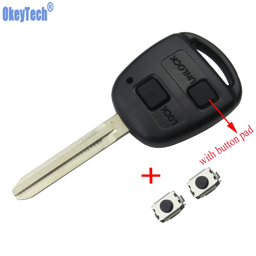 Чехол для ключей OkeyTech 2 кнопки Toyota Yaris Avalon Camry RAV4 Corolla Echo с накладкой шт. чехол