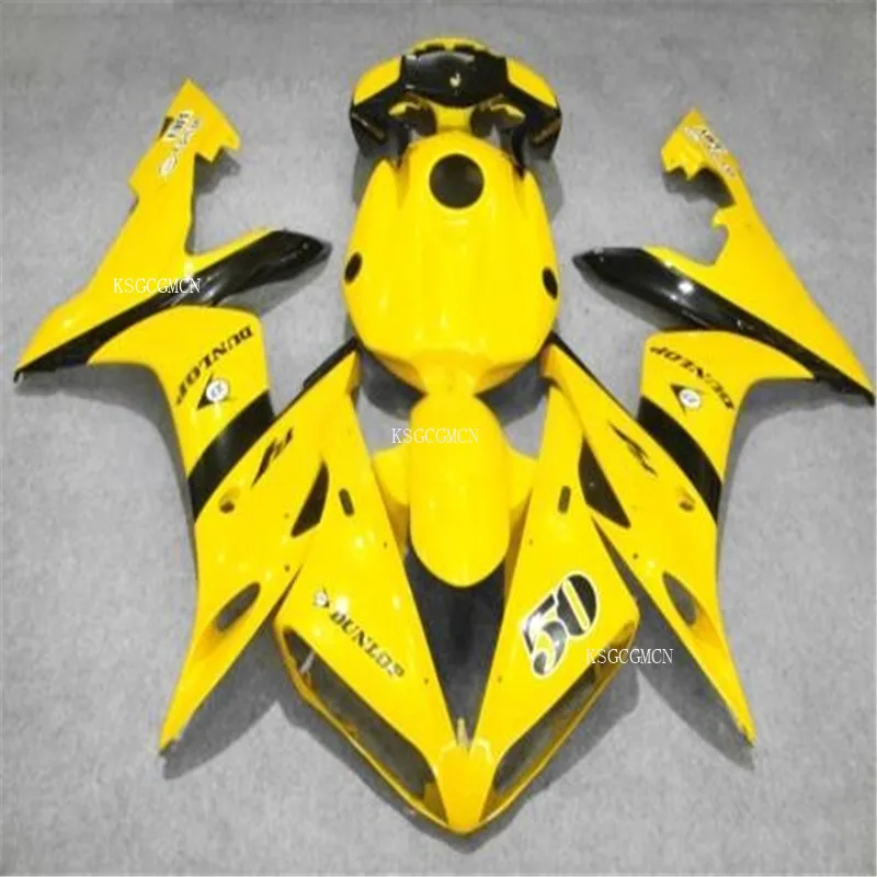 

Free customize fairings for YAMAHA YZFR1 2004 2005 2006 yellow body work parts fairing kit YZFR1 04 05 06